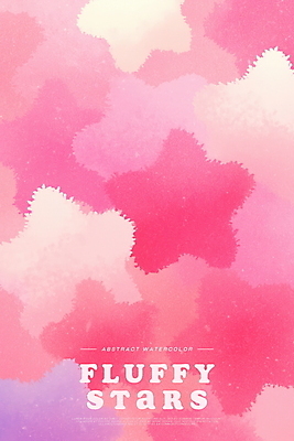 PSD 별 분홍색 백그라운드 일러스트 수채화 사람없음 키치 국내일러스트 자연요소 컬러 컨셉 파일형식