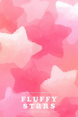 PSD 별 분홍색 백그라운드 일러스트 수채화 사람없음 키치 국내일러스트 자연요소 컬러 컨셉 파일형식