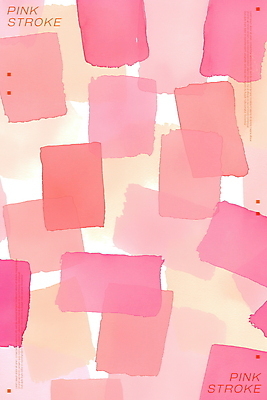 PSD 분홍색 백그라운드 일러스트 붓터치 추상 수채화 사람없음 사각형 블록 국내일러스트 도형 컬러 무늬 파일형식