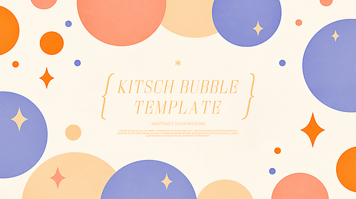 PSD 일러스트 프레임 사람없음 반짝임 원형 심플 버블 베이지색 키치 국내일러스트 도형 컬러 컨셉 모션 파일형식