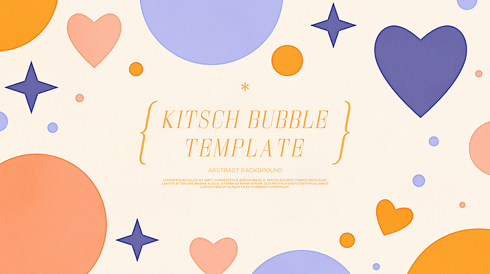 PSD 일러스트 프레임 사람없음 반짝임 하트 원형 심플 버블 베이지색 키치 국내일러스트 모양 도형 컬러 컨셉 모션 파일형식