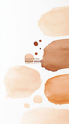 PSD 백그라운드 일러스트 붓터치 추상 수채화 사람없음 갈색 질감 번짐 국내일러스트 2025트렌드 모카무스 컬러 무늬 유행 파일형식 2025년 트렌드컬러 효과