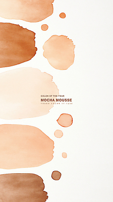 PSD 백그라운드 일러스트 붓터치 추상 수채화 사람없음 갈색 질감 번짐 국내일러스트 2025트렌드 모카무스 컬러 무늬 유행 파일형식 2025년 트렌드컬러 효과