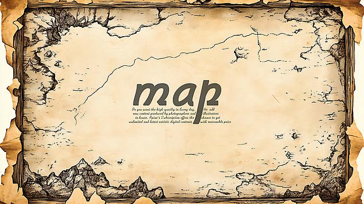 PSD 여행 지도 일러스트 사람없음 세계 탐험 빈티지 스케치 모험가 카피스페이스 국내일러스트 컨셉 미술 공백 파일형식