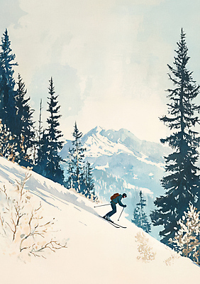 JPG 전신 나무 남자 설경 겨울 가방 일러스트 자연 한명 풍경 성인 취미 레포츠 운동 숲속 헬멧 폴 성인남자한명만 스키타기 설산 국내일러스트 AI일러스트 AI콘텐츠 식물 1 잡화 계절 레저 스키 산 건강 사람 숲 보호장비 생태계 스키용품 남자한명만 성인남자만 파일형식