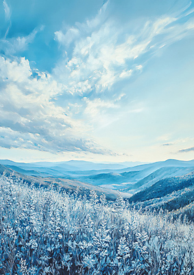 JPG 구름 편집이미지 설경 자연 하늘 풍경 사람없음 파란색 눈 설산 편집실사 AI포토 AI콘텐츠 자연요소 컬러 겨울 날씨 산 CG 생태계 파일형식
