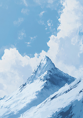 JPG 구름 편집이미지 설경 자연 하늘 사람없음 파란색 눈 설산 편집실사 AI포토 AI콘텐츠 자연요소 컬러 겨울 날씨 산 풍경 CG 생태계 파일형식