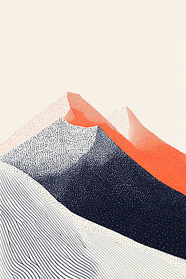 JPG 일러스트 산 풍경 사람없음 점묘화 국내일러스트 AI일러스트 AI콘텐츠 미술 파일형식