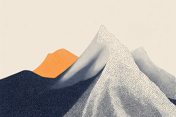 JPG 무료이미지 일러스트 산 풍경 사람없음 점묘화 국내일러스트 AI일러스트 AI콘텐츠 미술 파일형식