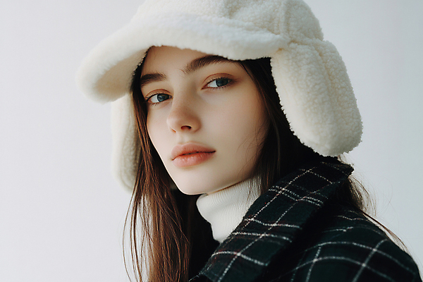 JPG 편집이미지 모자 응시 여자 패션 얼굴 겨울 한명 상반신 성인 디지털합성 방한 의료성형뷰티 성인여자한명만 편집실사 AI인물포토 AI콘텐츠 1 시선 잡화 계절 사람 신체부위 추위 CG 여자한명만 성인여자만 파일형식 AI포토