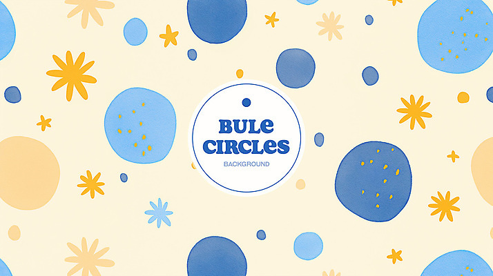 PSD 백그라운드 패턴 일러스트 추상 수채화 사람없음 파란색 노란색 원형 번짐 국내일러스트 도형 컬러 무늬 파일형식 효과