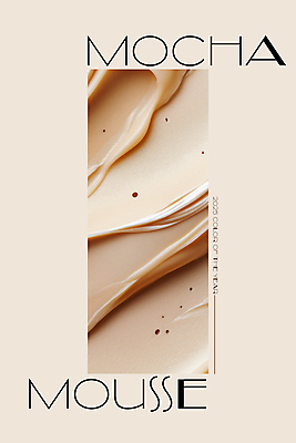 PSD 편집이미지 디자인 백그라운드 사람없음 뷰티 유행 화장품 크림 질감 부드러움 광택 스킨케어 베이지색 보습크림 2025년 트렌드컬러 이미지편집 모카무스 컬러 감각 연도 파일형식