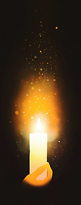 JPG 캠페인 일러스트 초 촛불 불꽃 사람없음 빛 노란색 검은색 희망 기도 사회 사회이슈 시위 이슈 촛불시위 추모 국내일러스트 AI일러스트 AI콘텐츠 감정 컬러 컨셉 불 공동체 파일형식