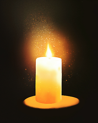 JPG 캠페인 일러스트 초 촛불 불꽃 사람없음 빛 노란색 검은색 희망 기도 사회 사회이슈 시위 이슈 촛불시위 추모 국내일러스트 AI일러스트 AI콘텐츠 감정 컬러 컨셉 불 공동체 파일형식