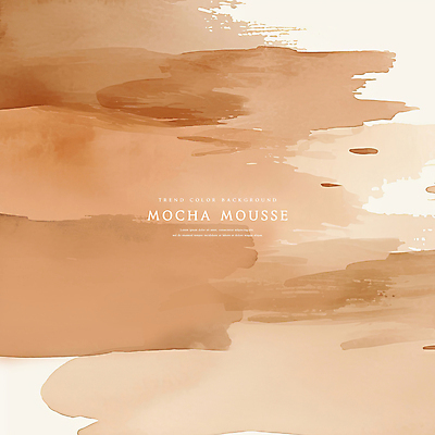 PSD 백그라운드 일러스트 붓터치 추상 수채화 사람없음 갈색 질감 트렌드컬러 국내일러스트 2025트렌드 모카무스 컬러 무늬 유행 파일형식 2025년