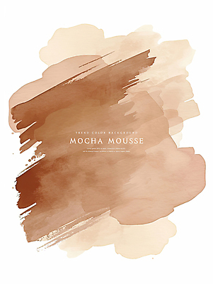 PSD 백그라운드 일러스트 붓터치 추상 수채화 사람없음 갈색 질감 트렌드컬러 국내일러스트 2025트렌드 모카무스 컬러 무늬 유행 파일형식 2025년