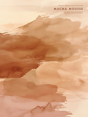 PSD 백그라운드 일러스트 붓터치 추상 수채화 사람없음 갈색 질감 트렌드컬러 국내일러스트 2025트렌드 모카무스 컬러 무늬 유행 파일형식 2025년