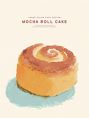 PSD 일러스트 페인팅 그림자 사람없음 갈색 유행 카페 2025년 트렌드컬러 시나몬롤 국내일러스트 2025트렌드 모카무스 컬러 디저트 상점 연도 시나몬 파일형식