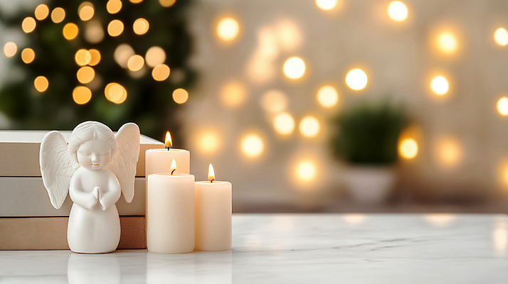 JPG 식물 편집이미지 기독교 화분 촛불 사람없음 성경 천주교 기도 보케 베이지색 천사모양 천사상 편집실사 AI포토 AI콘텐츠 모양 종교 컬러 초 종교용품 조각상 CG 파일형식