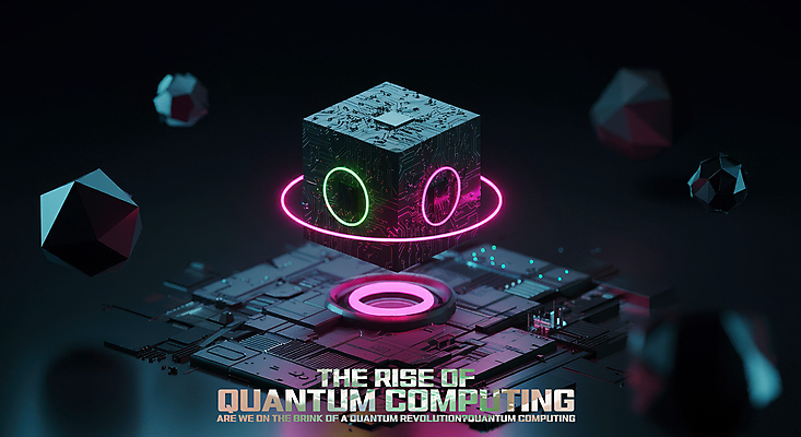 PSD 편집이미지 미래 사람없음 빛 검은색 어둠 과학기술 큐브 입체 육면체 네온 전자회로 가상공간 공중부양 미니멀 양자컴퓨터 사이버펑크 이미지편집 도형 컬러 컨셉 기술 컴퓨터 회로판 파일형식 SF