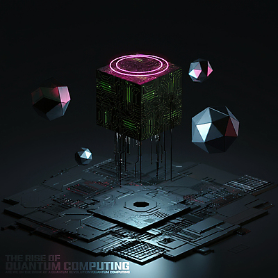 PSD 편집이미지 미래 사람없음 빛 반사 검은색 어둠 과학기술 큐브 입체 육면체 네온 전자회로 공중부양 양자컴퓨터 사이버펑크 이미지편집 도형 컬러 컨셉 기술 컴퓨터 회로판 파일형식 SF