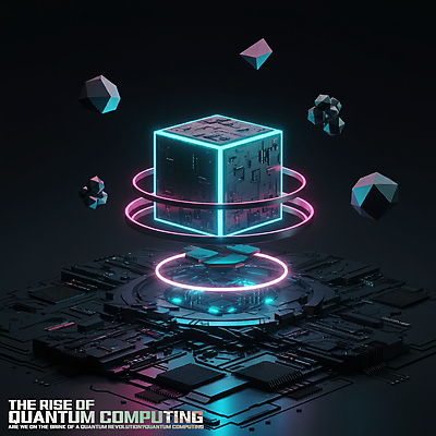 PSD 편집이미지 디자인 미래 사람없음 빛 검은색 어둠 과학기술 큐브 입체 육면체 네온 전자회로 공중부양 양자컴퓨터 사이버펑크 이미지편집 도형 컬러 컨셉 기술 컴퓨터 회로판 파일형식 SF