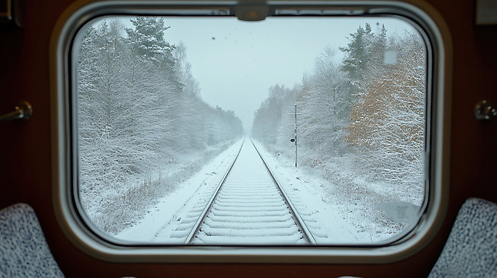 JPG 나무 편집이미지 설경 창문 사람없음 기찻길 기차 눈 숲 편집실사 AI포토 AI콘텐츠 자연요소 식물 육상교통 겨울 날씨 대중교통 풍경 CG 파일형식