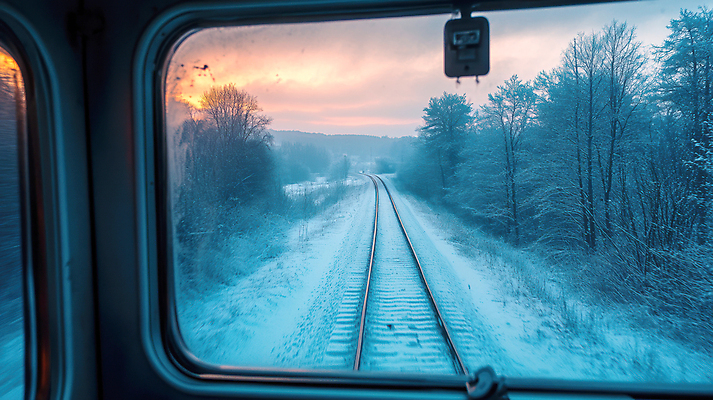 JPG 나무 편집이미지 설경 창문 사람없음 기찻길 기차 눈 숲 편집실사 AI포토 AI콘텐츠 자연요소 식물 육상교통 겨울 날씨 대중교통 풍경 CG 파일형식