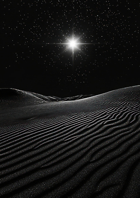 JPG 편집이미지 별 밤하늘 사람없음 빛 어둠 사막 편집실사 AI컴퓨터그래픽 AI콘텐츠 자연요소 하늘 야간 CG 파일형식