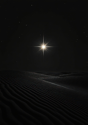 JPG 편집이미지 별 밤하늘 사람없음 빛 어둠 사막 편집실사 AI컴퓨터그래픽 AI콘텐츠 자연요소 하늘 야간 CG 파일형식