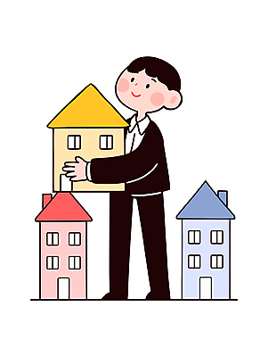 전신 남자 일러스트 부동산 안내 주택 한명 서기 미소 들기 성인 중개업자 성인남자한명만 국내일러스트 AI파일 1 모션 표정 사람 건물 재산 경영자 남자한명만 성인남자만 파일형식 벡터