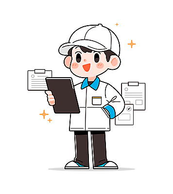 전신 모자 남자 일러스트 직업캐릭터 작업복 한명 미소 들기 성인 반짝임 제조 문서 주머니손 성인남자한명만 일러캐릭터 AI파일 직업 캐릭터 1 잡화 옷 모션 표정 사람 남자한명만 성인남자만 파일형식 벡터