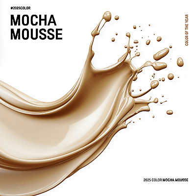 PSD 편집이미지 사람없음 갈색 크림 질감 부드러움 분출 스플래쉬 트렌드컬러 이미지편집 2025트렌드 모카무스 컬러 유행 감각 파일형식 2025년