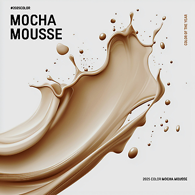 PSD 편집이미지 사람없음 갈색 크림 질감 부드러움 스플래쉬 트렌드컬러 이미지편집 2025트렌드 모카무스 컬러 유행 감각 파일형식 2025년