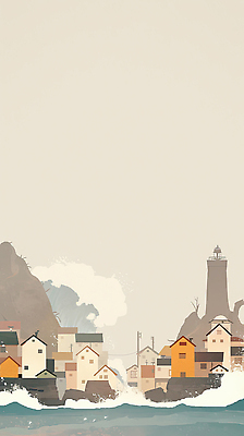 JPG 파도 일러스트 사람없음 건물 피해 위험 자연재해 쓰나미 국내일러스트 AI일러스트 AI콘텐츠 건축물 바다 컨셉 재해 해일 파일형식