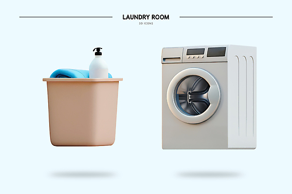 PSD 아이콘 사람없음 3D아이콘 3D 바구니 세제 오브젝트 세탁기 엘리먼트 편집3D 가전제품 디지털합성 파일형식
