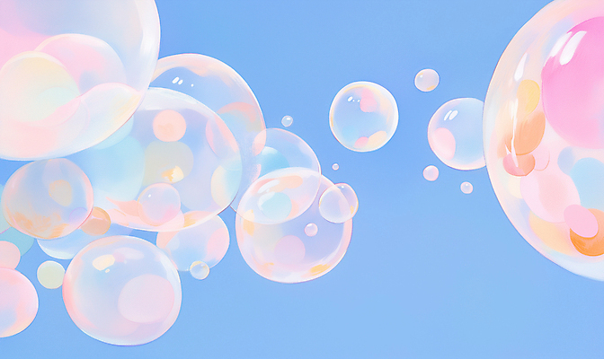 JPG 분홍색 일러스트 하늘 사람없음 비눗방울 감성 몽환 국내일러스트 AI일러스트 AI콘텐츠 컬러 컨셉 파일형식