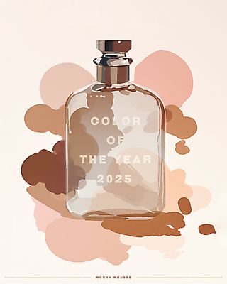 PSD 일러스트 유리병 수채화 잉크 사람없음 갈색 유행 오브젝트 번짐 감성 목업 2025년 트렌드컬러 국내일러스트 2025트렌드 모카무스 컬러 컨셉 병_용기 연도 파일형식 효과