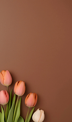 JPG 편집이미지 꽃백그라운드 사람없음 갈색 튤립 카피스페이스 2025년 트렌드컬러 편집실사 모카무스 AI포토 AI콘텐츠 꽃 컬러 백그라운드 공백 연도 CG 파일형식