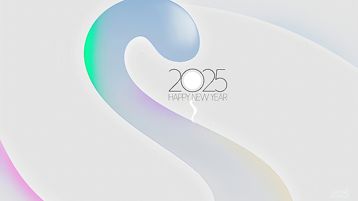 PSD 디자인 곡선 일러스트 사람없음 그래픽 뱀띠 해피뉴이어 홀로그램 2025년 을사년 국내일러스트 푸른뱀 선 새해인사 십이지신 뱀 연도 파일형식