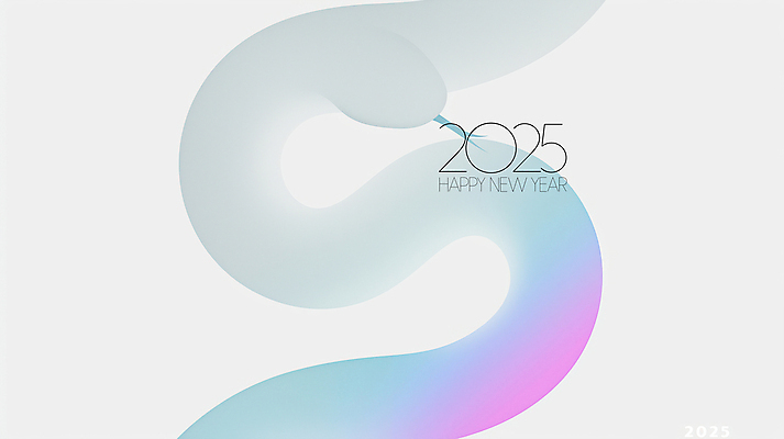 PSD 디자인 곡선 일러스트 사람없음 그래픽 뱀띠 해피뉴이어 홀로그램 2025년 을사년 국내일러스트 푸른뱀 선 새해인사 십이지신 뱀 연도 파일형식