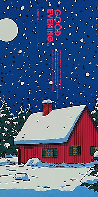 PSD 나무 일러스트 밤하늘 주택 사람없음 파란색 고요 달 쌓인눈 눈내림 국내일러스트 자연요소 식물 컬러 하늘 눈_날씨 건물 야간 파일형식