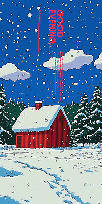 PSD 나무 구름 일러스트 하늘 주택 사람없음 파란색 고요 눈길 쌓인눈 눈내림 국내일러스트 자연요소 식물 길 컬러 눈_날씨 건물 파일형식