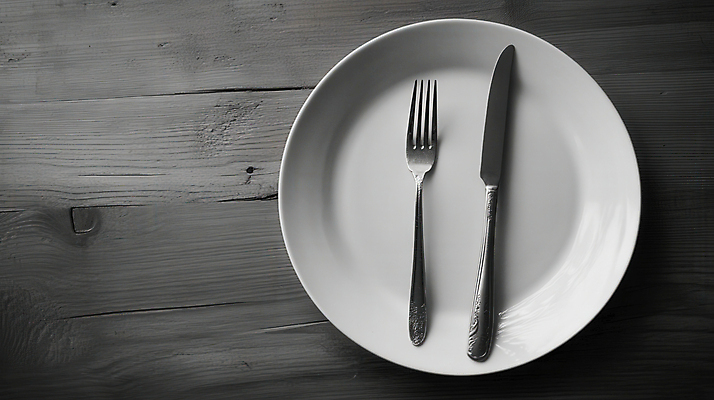 JPG 편집이미지 접시 포크 사람없음 나이프 심플 나무탁자 편집실사 AI포토 AI콘텐츠 식기 탁자 칼 CG 파일형식