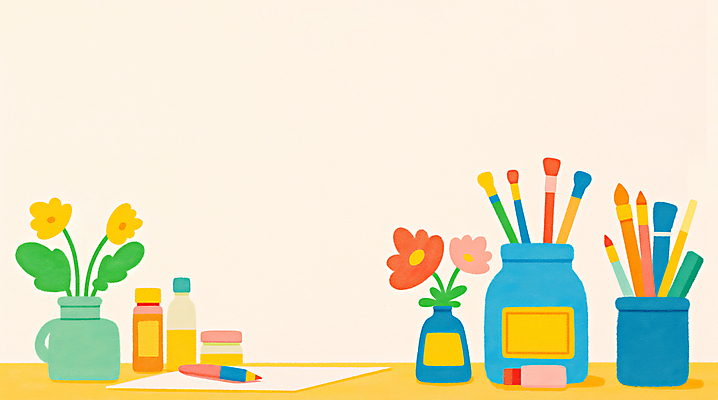 JPG 꽃 일러스트 색연필 잉크 프레임 미술 사람없음 컬러풀 미술도구 붓 카피스페이스 국내일러스트 AI일러스트 AI콘텐츠 식물 컬러 문화예술 학용품 공백 오브젝트 파일형식