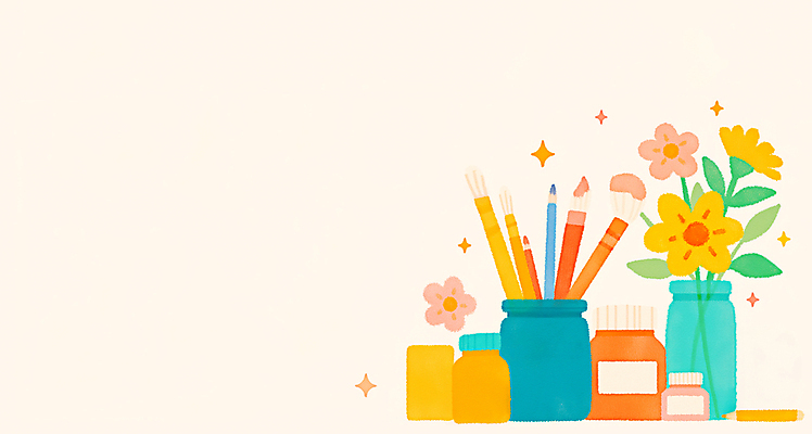 JPG 꽃 일러스트 잉크 미술 사람없음 반짝임 컬러풀 미술도구 붓 병 카피스페이스 국내일러스트 AI일러스트 AI콘텐츠 식물 식기 컬러 모션 문화예술 공백 오브젝트 파일형식