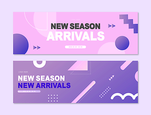 도형 템플릿 배너템플릿 가로배너 분홍색 추상 사람없음 세트 보라색 그라데이션 기하학 이미지템플릿 AI파일 배너 컬러 무늬 가로 파일형식 벡터