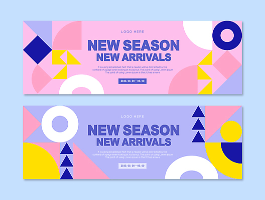 도형 템플릿 배너템플릿 가로배너 추상 사람없음 세트 기하학 이미지템플릿 AI파일 배너 무늬 가로 파일형식 벡터