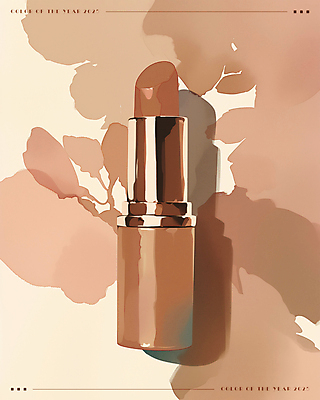 PSD 일러스트 수채화 잉크 그림자 사람없음 화장 갈색 립스틱 번짐 국내일러스트 2025트렌드 모카무스 컬러 뷰티 유행 화장품 파일형식 2025년 트렌드컬러 효과