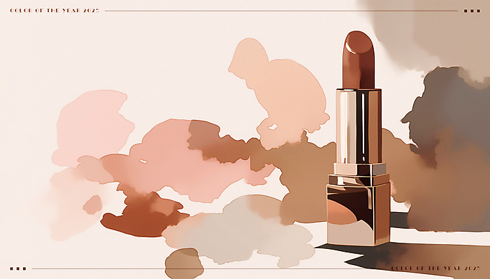 PSD 일러스트 수채화 잉크 그림자 사람없음 화장 갈색 립스틱 번짐 광택 국내일러스트 2025트렌드 모카무스 컬러 뷰티 유행 화장품 파일형식 2025년 트렌드컬러 효과